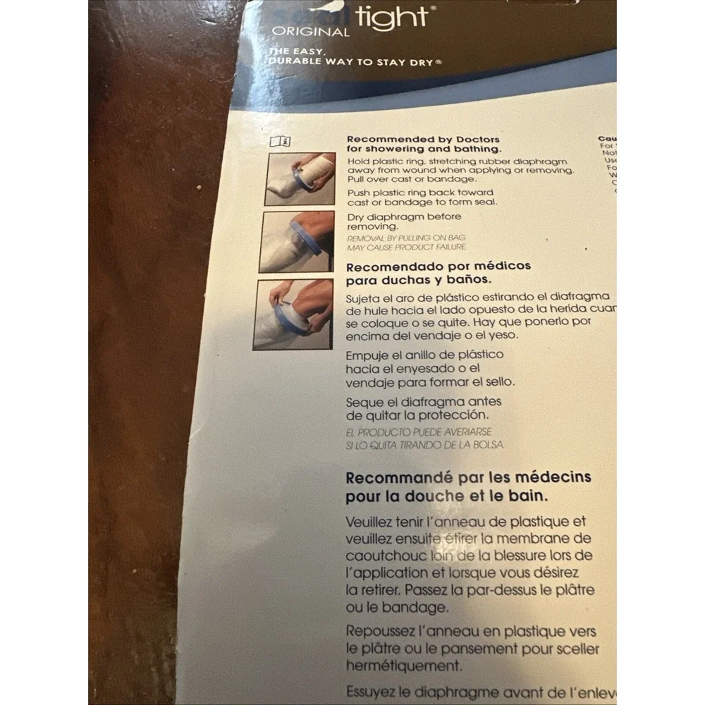 Brand New Adult Seal Tight Cast / Bandage Shower / Water Protector Seal in Box